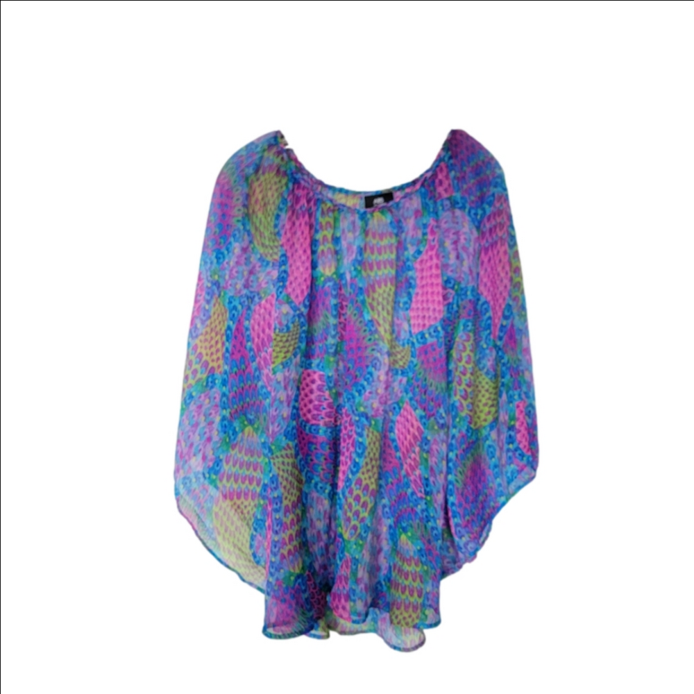 ABS Allen Schwartz Multicolor Chiffon Blouse